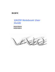 Manual Sony Vaio PCG-FX210 Laptop