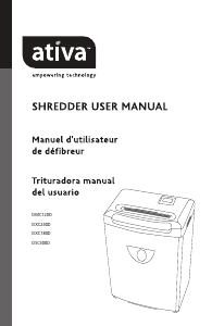 Manual Ativa DMC120D Paper Shredder