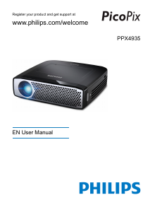 Manual Philips PPX4935 PicoPix Projector