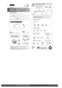 Manuale Petzl Tikkina Torcia