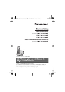 Bruksanvisning Panasonic KX-TG6611NE Trådlös telefon