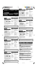 Manual de uso Sharp EL-W200E Calculadora