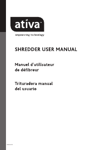 Manual Ativa DMC5000C Paper Shredder