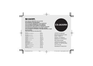 Manual de uso Sharp CS-2635RH Calculadora con impresoras