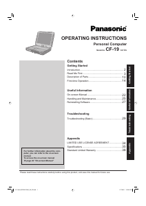 Bruksanvisning Panasonic CF-19G Toughbook Bärbar dator