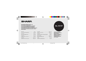 Manual Sharp EL-1611PGY Printing Calculator