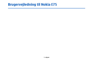 Brugsanvisning Nokia E75 Mobiltelefon