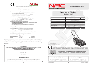 Instrukcja NAC S511HY-W Kosiarka
