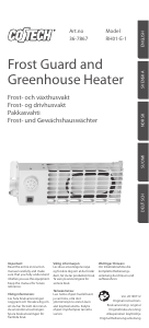 Manual Cotech RH01-E-1 Heater