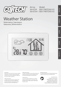 Bruksanvisning Cotech E0317WST2H2-V3 Väderstation