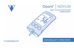 Használati útmutató Dcont Novum Vércukorszintmérő