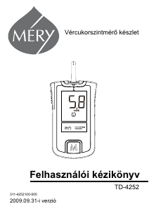 Használati útmutató Méry TD-4252 Vércukorszintmérő