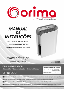 Manual Orima OR12-290 Dehumidifier