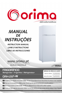 Manual de uso Orima ORH 281 W Frigorífico combinado