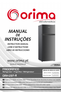 Manual de uso Orima ORH 281 X Frigorífico combinado