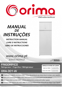 Mode d’emploi Orima ORA 301 W Réfrigérateur combiné