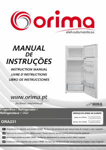 كتيب Orima ORA 231 فريزر ثلاجة