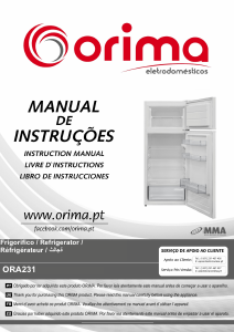 Manual de uso Orima ORA 231 Frigorífico combinado