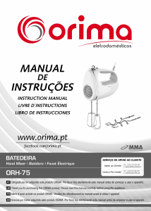 Manual Orima ORH-75 Misturador da mão