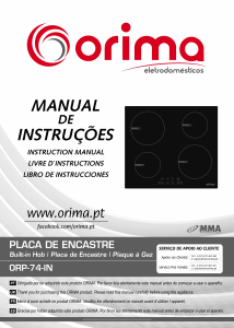 Manual de uso Orima ORP 74 IN Placa