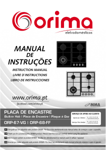 Manual de uso Orima ORP 68 FF Placa