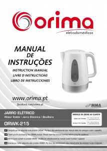 Manual de uso Orima ORWK 215 Hervidor