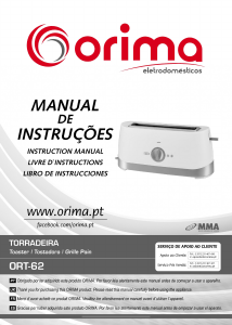 Manual de uso Orima ORT-62 Tostador