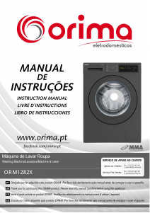 Manual Orima ORM 1282 X Máquina de lavar roupa