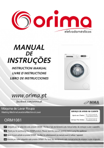 Manual Orima ORM 1081 Washing Machine