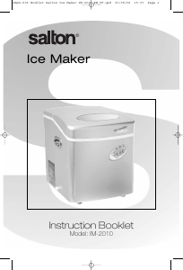 Manual Salton IM-2010 Ice Cube Maker
