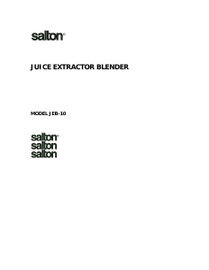 Manual Salton JEB-10 Juicer