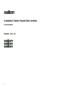 Manual Salton TOC-14 Oven