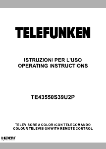 Manuale Telefunken TE43550S39U2P LED televisore