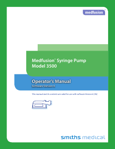 Manual Medfusion 3500 Syringe Pump