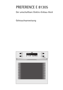 Bedienungsanleitung AEG E81305-EW Herd