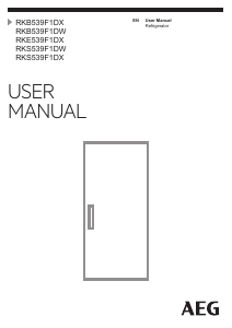 Manual AEG RKB539F1DW Refrigerator