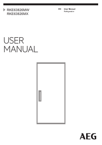 Manual AEG RKE63826MW Refrigerator