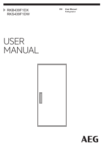 Manual AEG RKS439F1DW Refrigerator