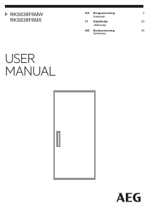 Brugsanvisning AEG RKS638F6MX Køleskab