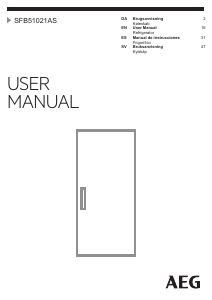 Manual AEG SFB51021AS Refrigerator