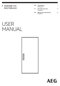 Manuale AEG SKB588E1AS Frigorifero